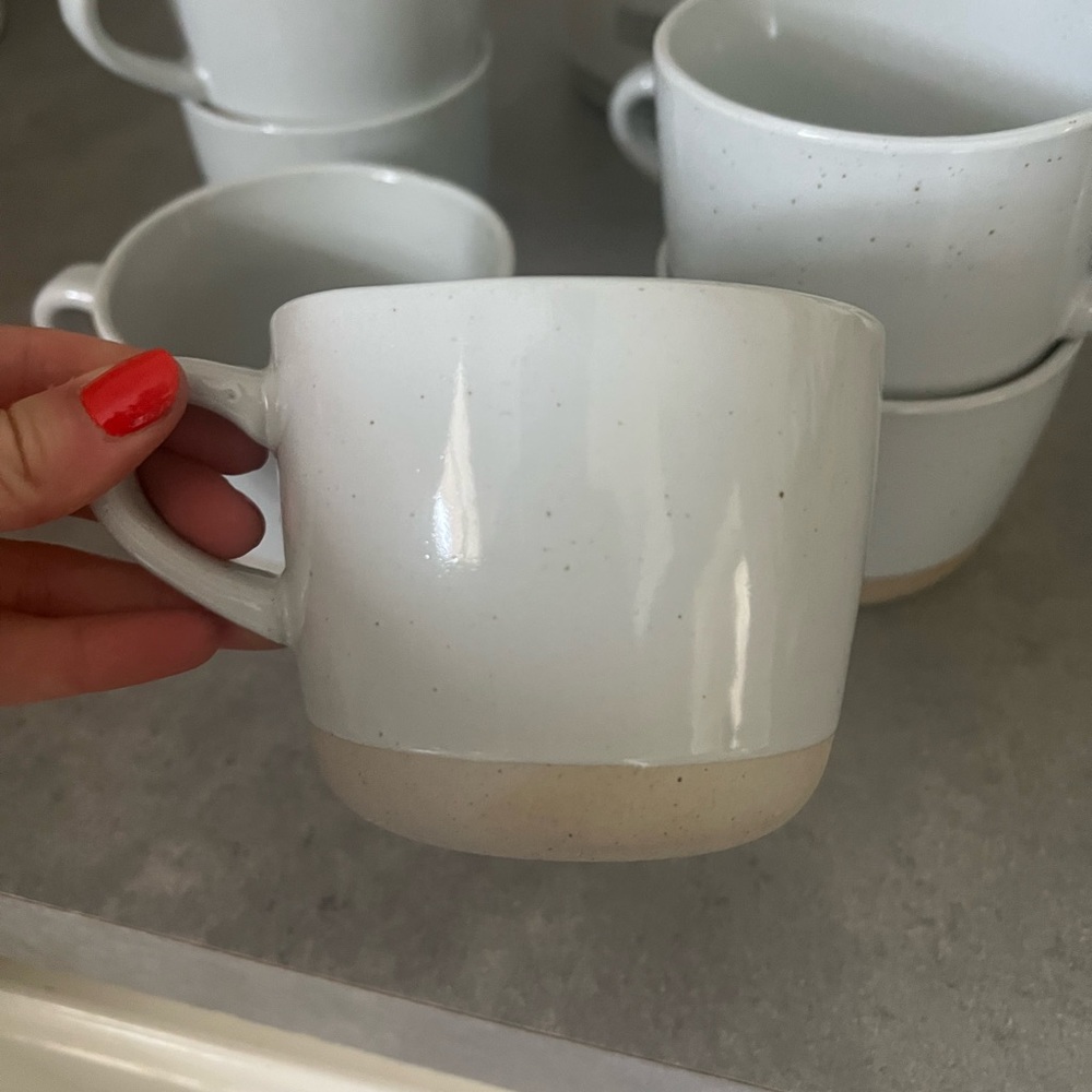 Set of 6 Crate & Barrel Mugs